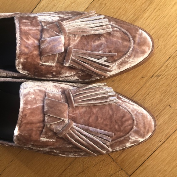 Rebecca Minkoff Suede Heeled Loafers Sz 7.5 - Picture 6 of 6